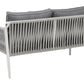 Garden Lounge Set with Table 4 Seater LATINA Metal Grey