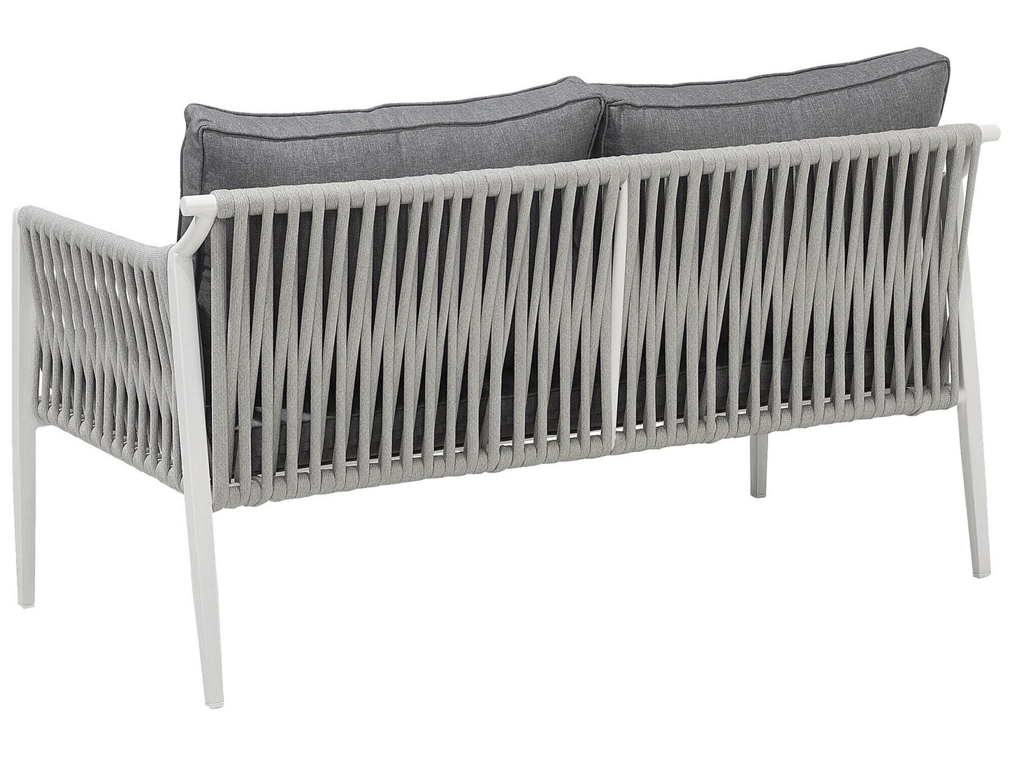 Garden Lounge Set with Table 4 Seater LATINA Metal Grey