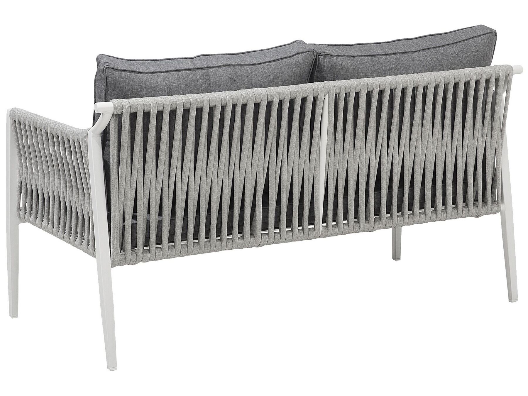 Garden Lounge Set with Table 4 Seater LATINA Metal Grey