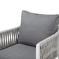 Garden Lounge Set with Table 4 Seater LATINA Metal Grey