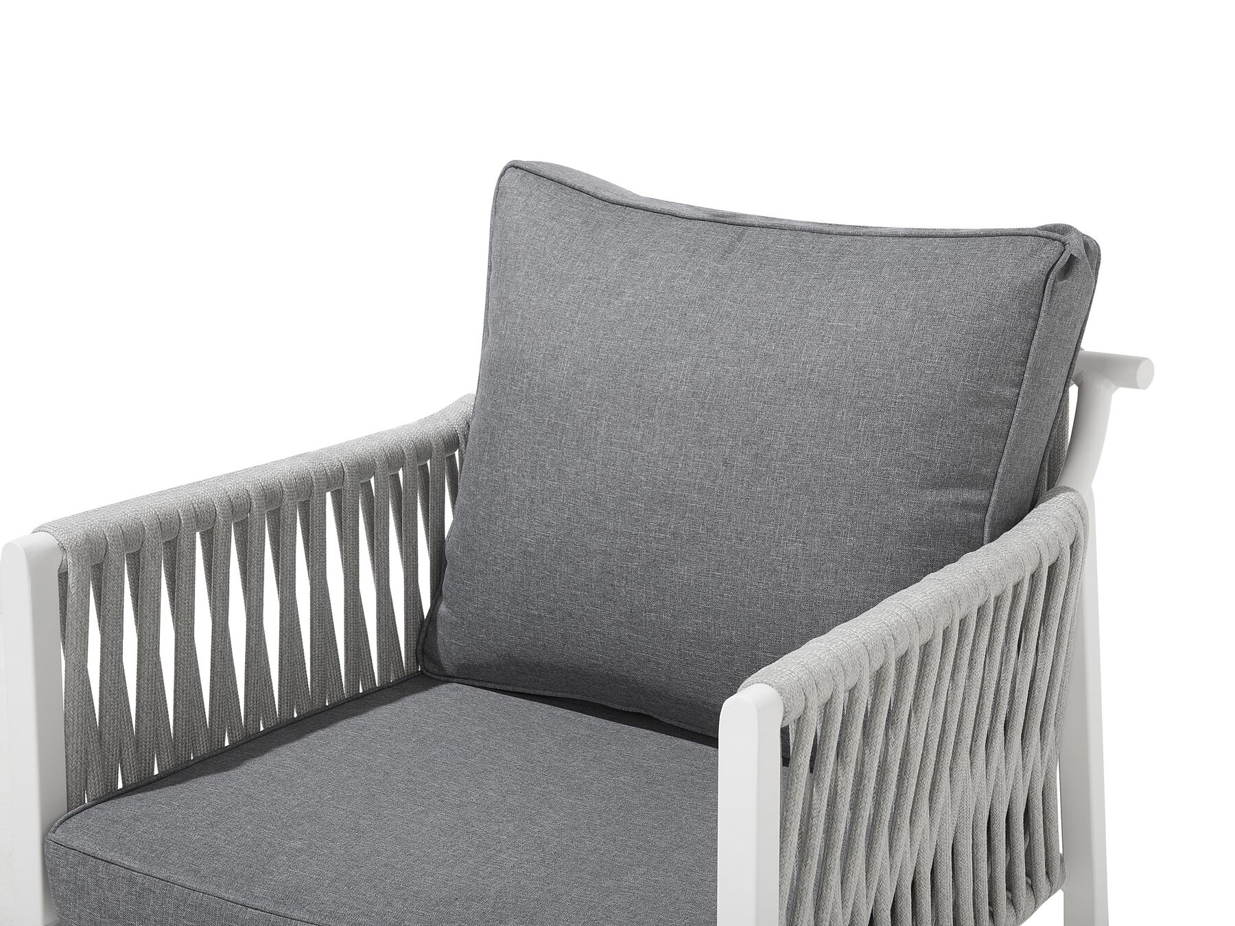 Garden Lounge Set with Table 4 Seater LATINA Metal Grey