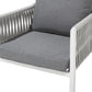 Garden Lounge Set with Table 4 Seater LATINA Metal Grey