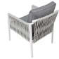 Garden Lounge Set with Table 4 Seater LATINA Metal Grey