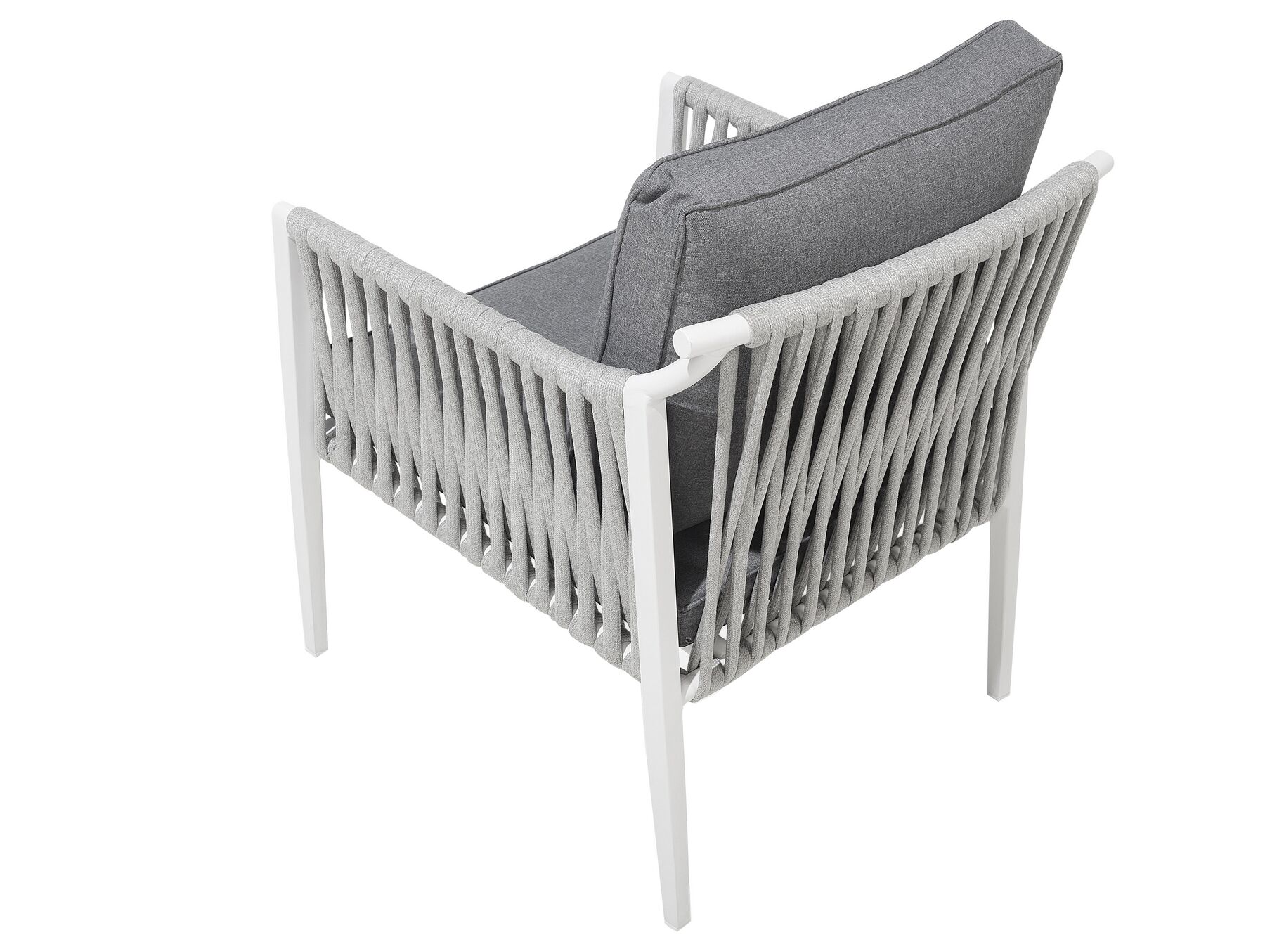 Garden Lounge Set with Table 4 Seater LATINA Metal Grey