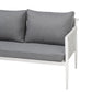 Garden Lounge Set with Table 4 Seater LATINA Metal Grey
