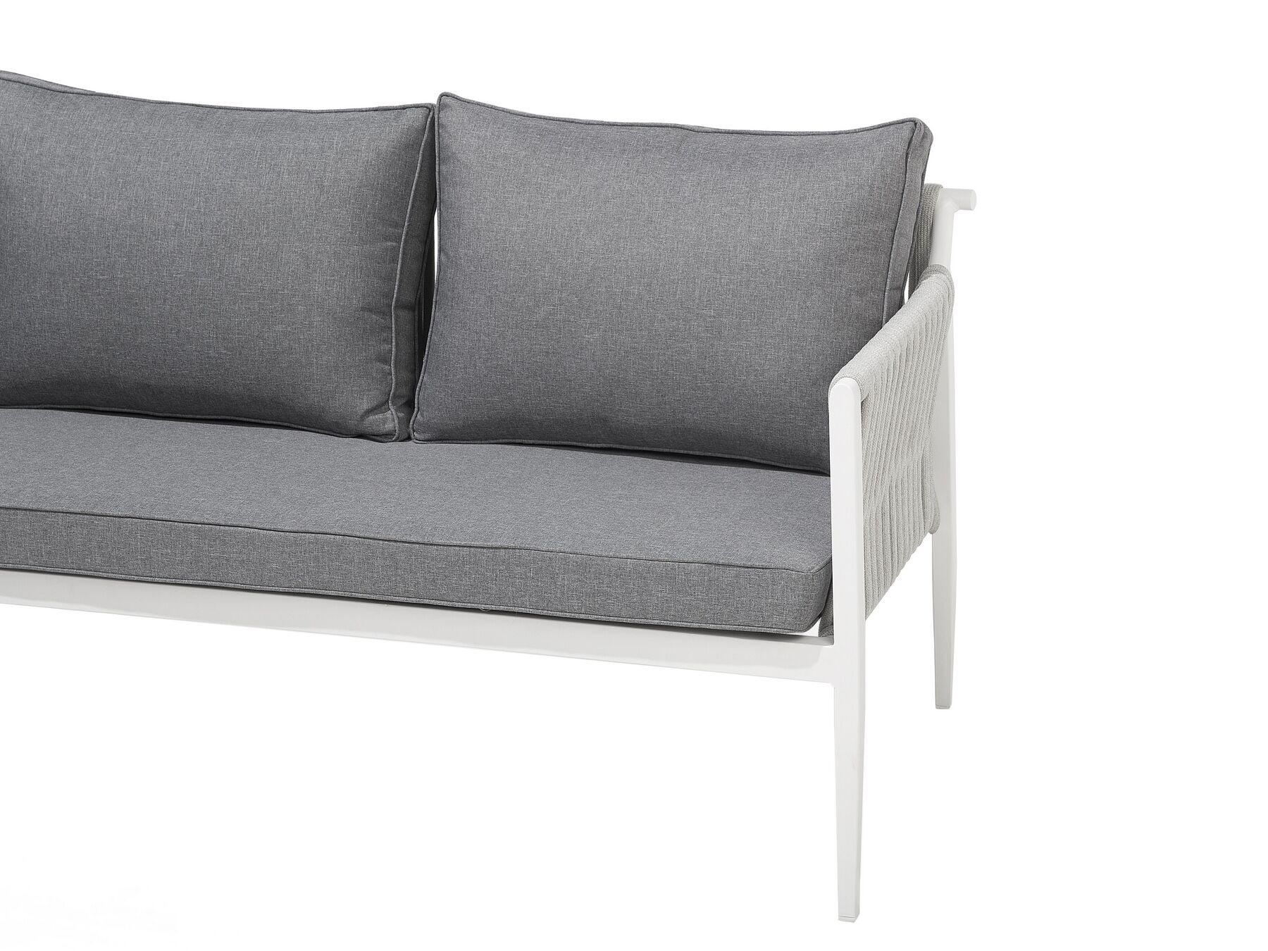 Garden Lounge Set with Table 4 Seater LATINA Metal Grey