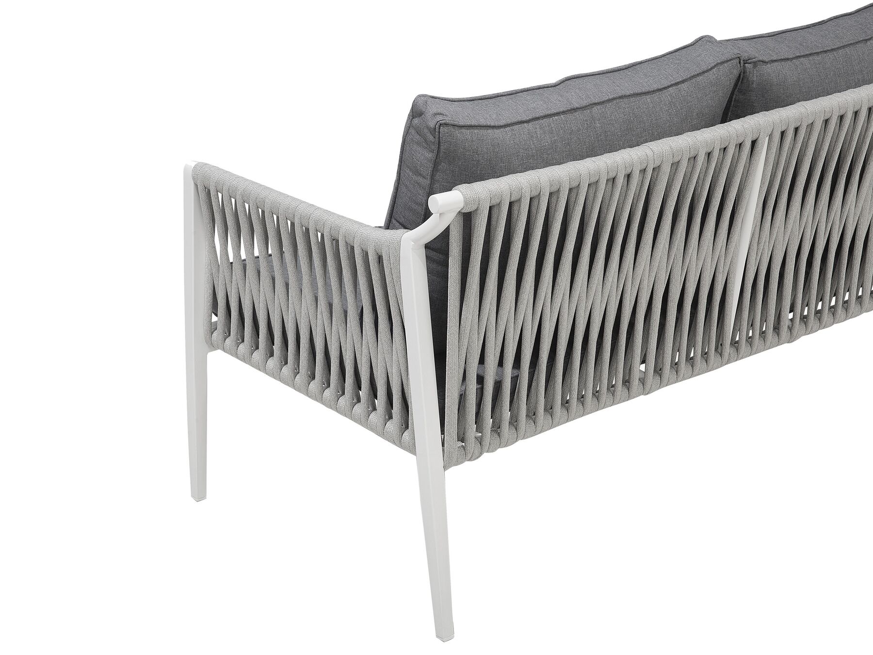 Garden Lounge Set with Table 4 Seater LATINA Metal Grey