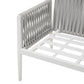 Garden Lounge Set with Table 4 Seater LATINA Metal Grey