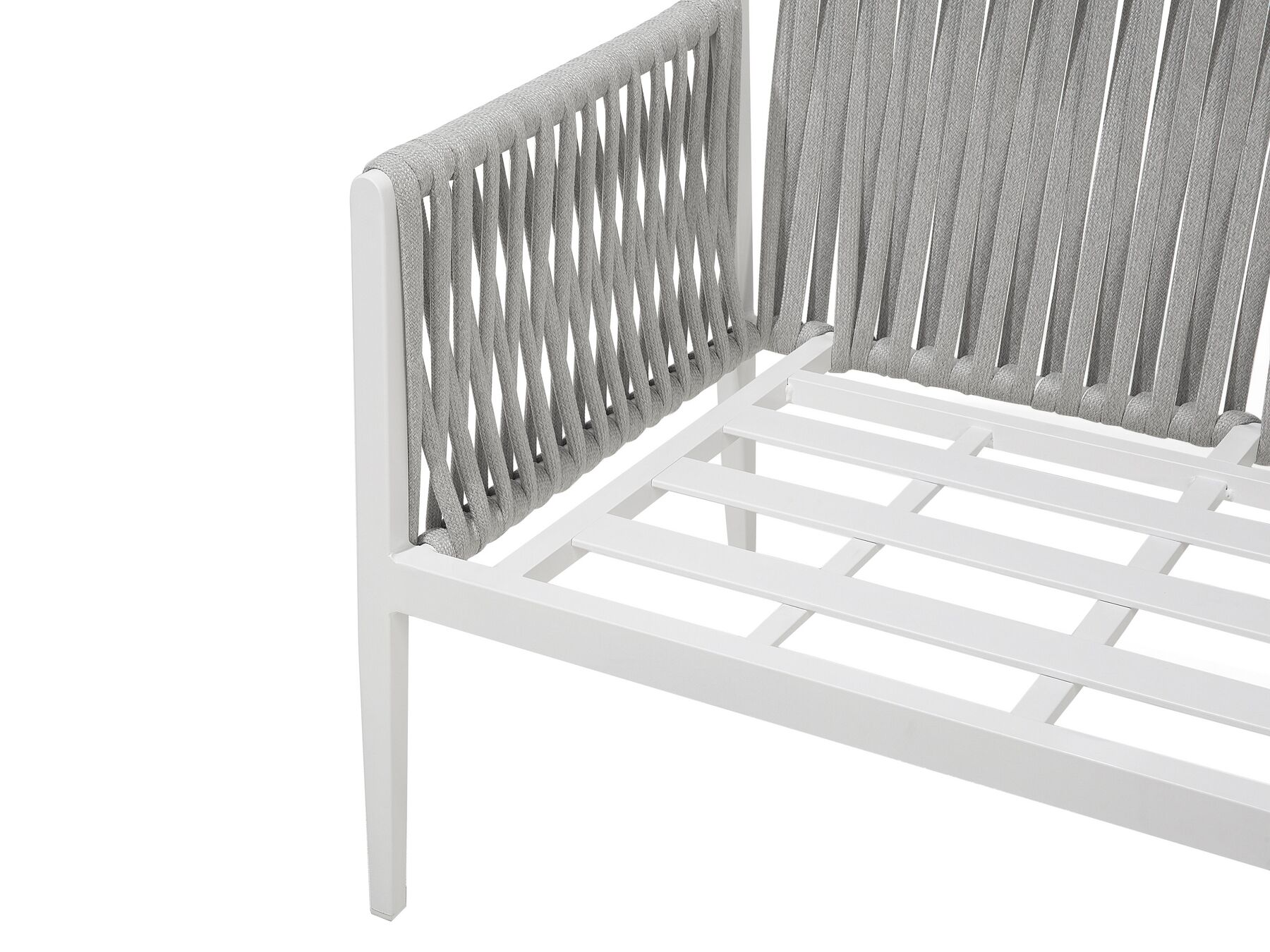 Garden Lounge Set with Table 4 Seater LATINA Metal Grey