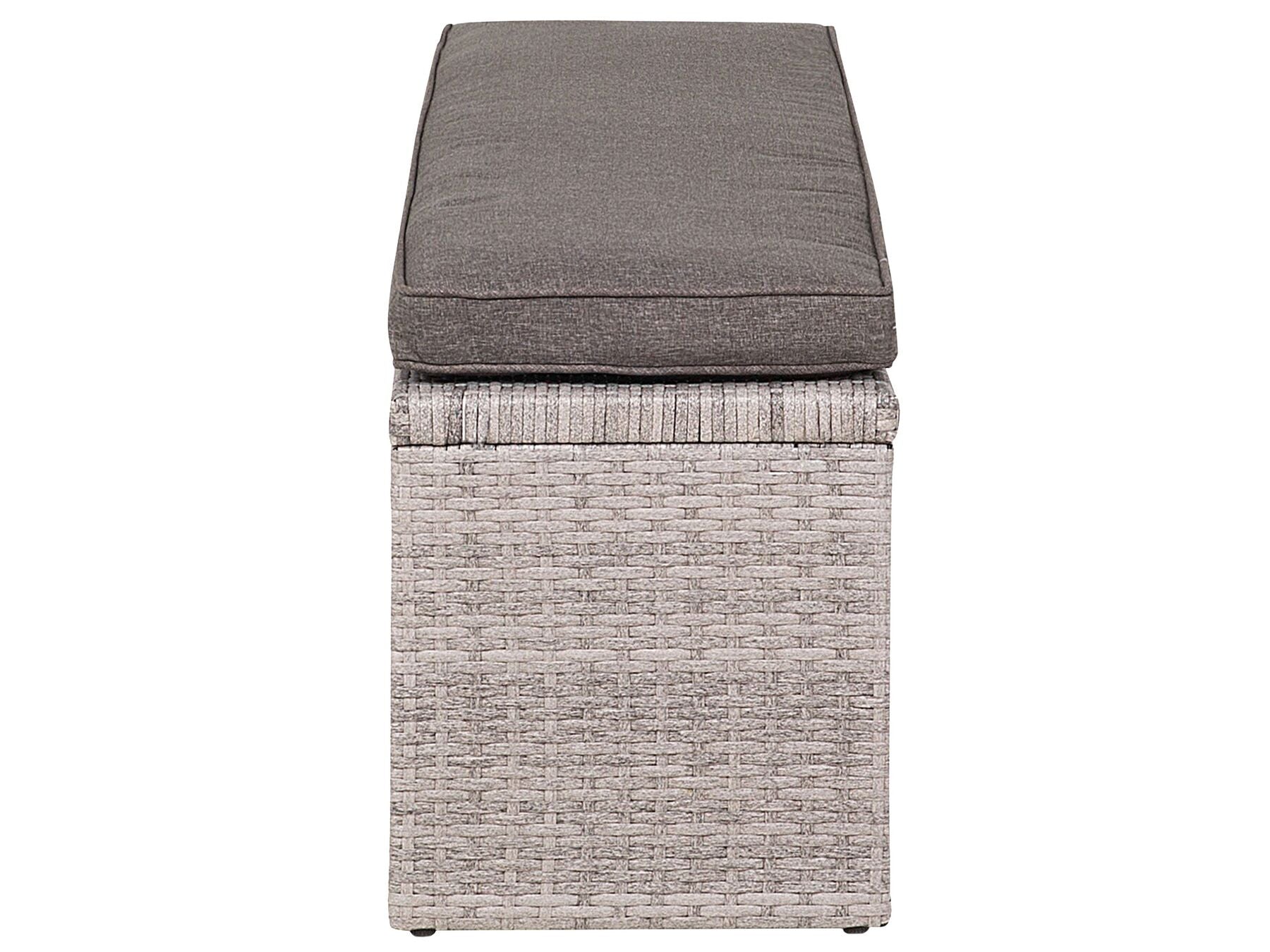 Garden Lounge Set with Table 8 Seater with Cushions Rattan Grey
