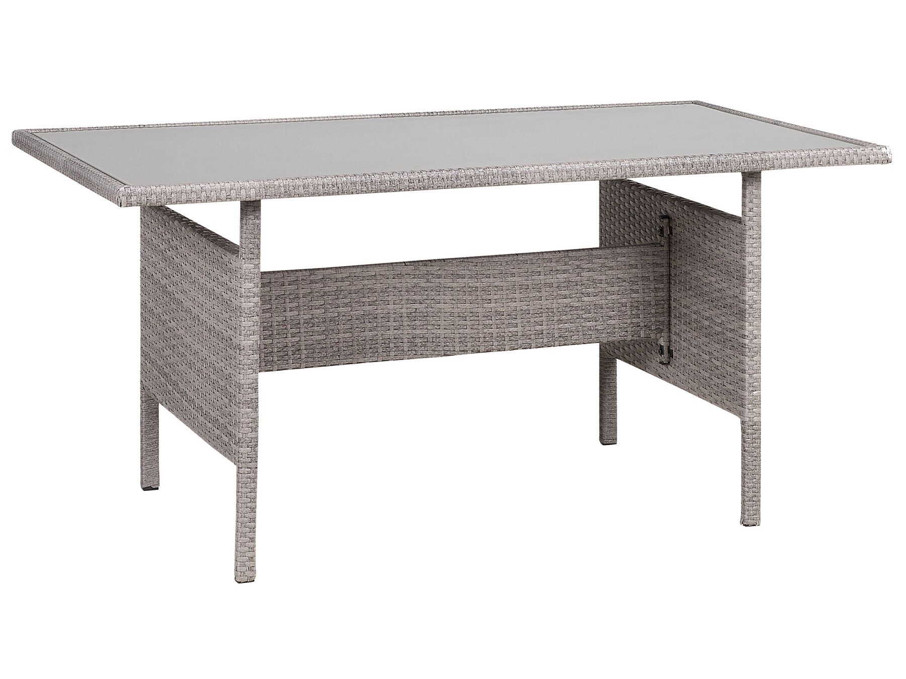Garden Lounge Set with Table 8 Seater with Cushions Rattan Grey