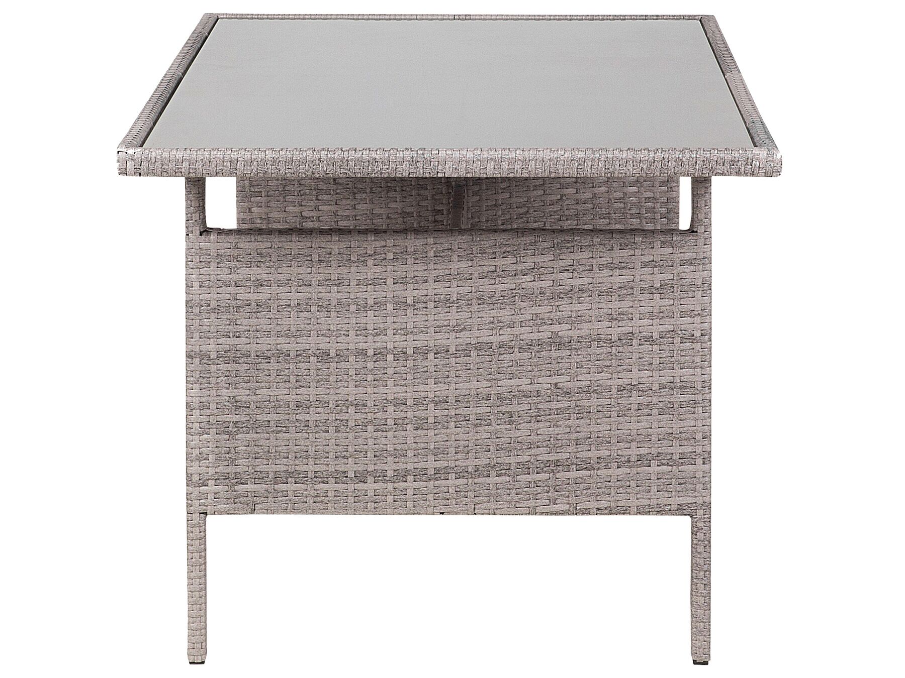 Garden Lounge Set with Table 8 Seater with Cushions Rattan Grey