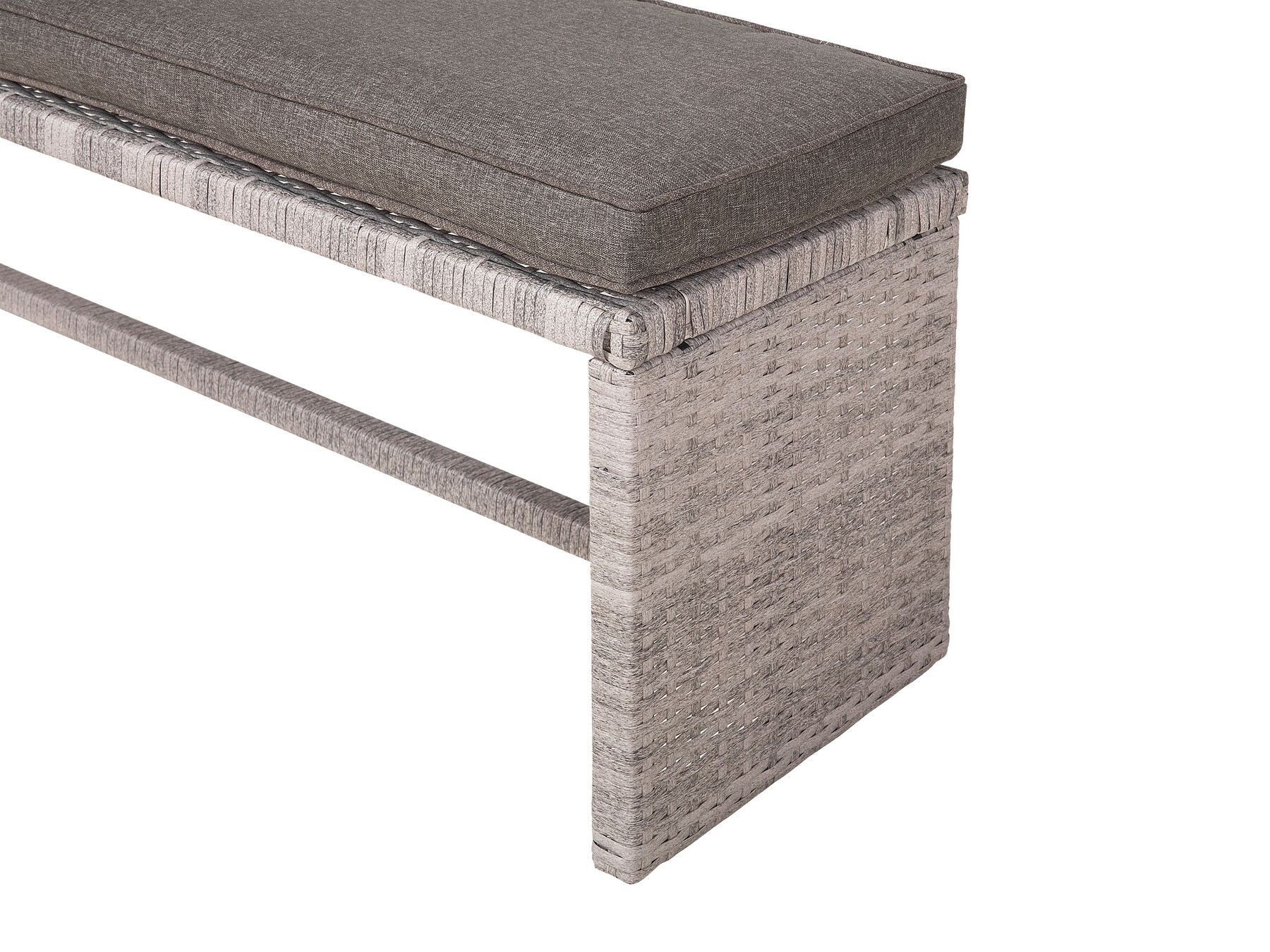 Garden Lounge Set with Table 8 Seater with Cushions Rattan Grey