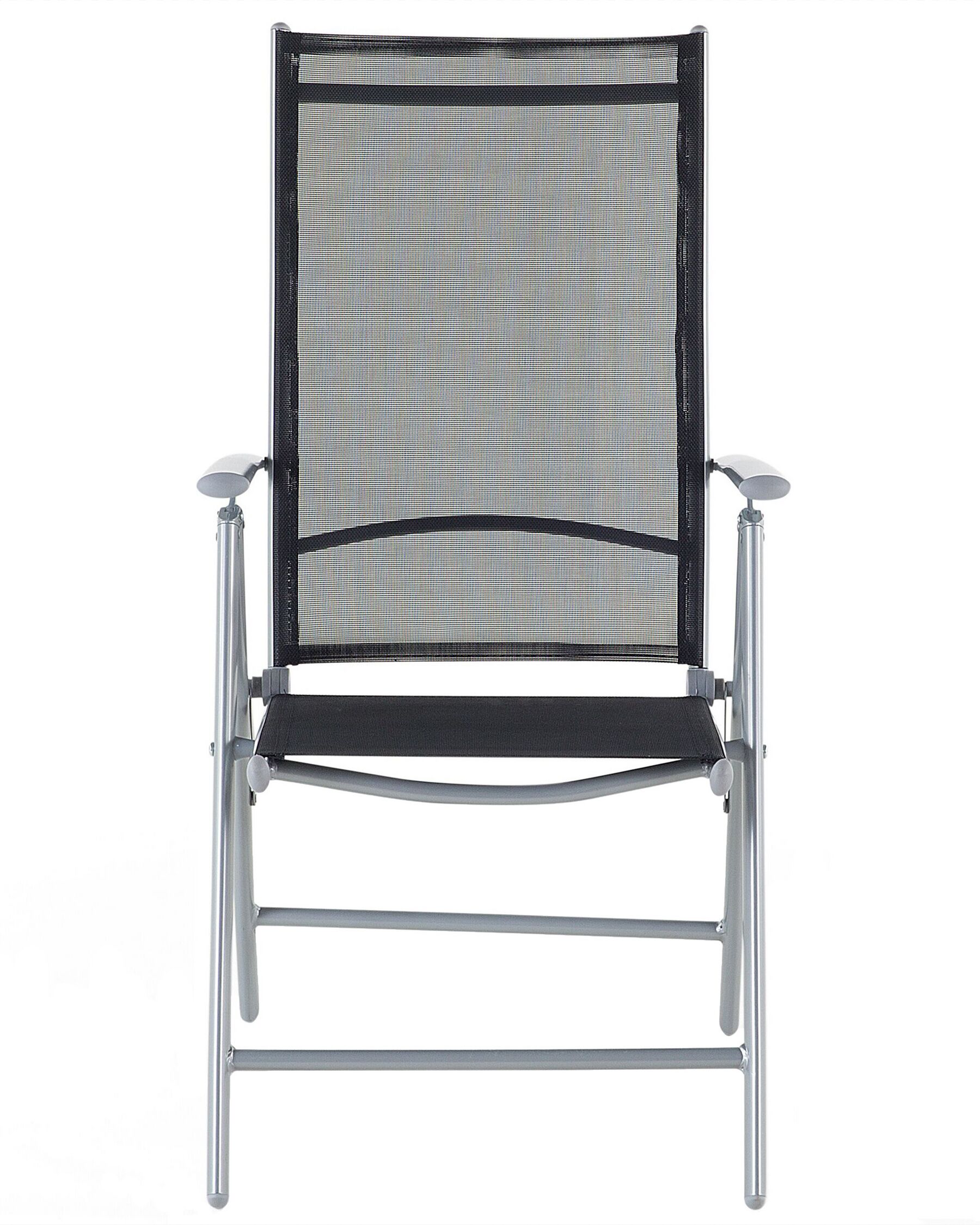 Set of 6 Garden Chairs CATANIA Metal Black