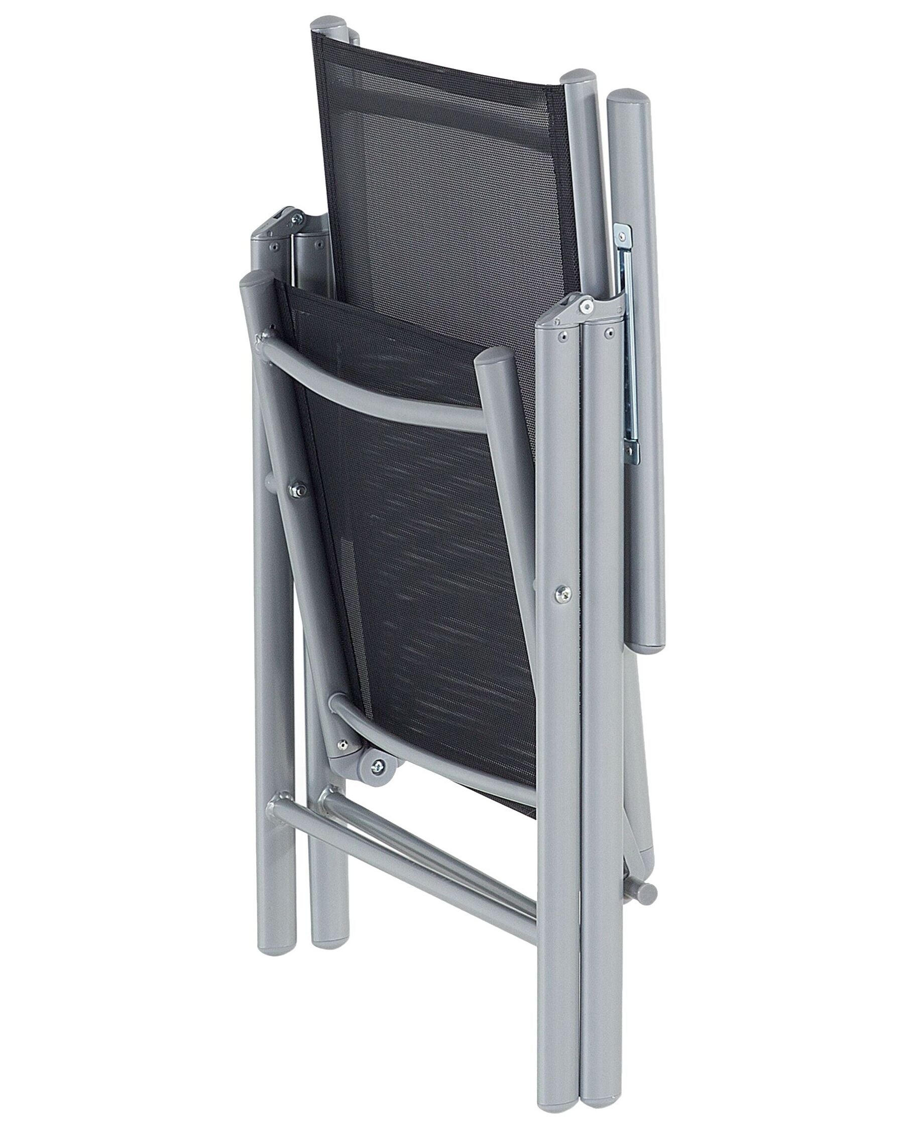 Set of 6 Garden Chairs CATANIA Metal Black