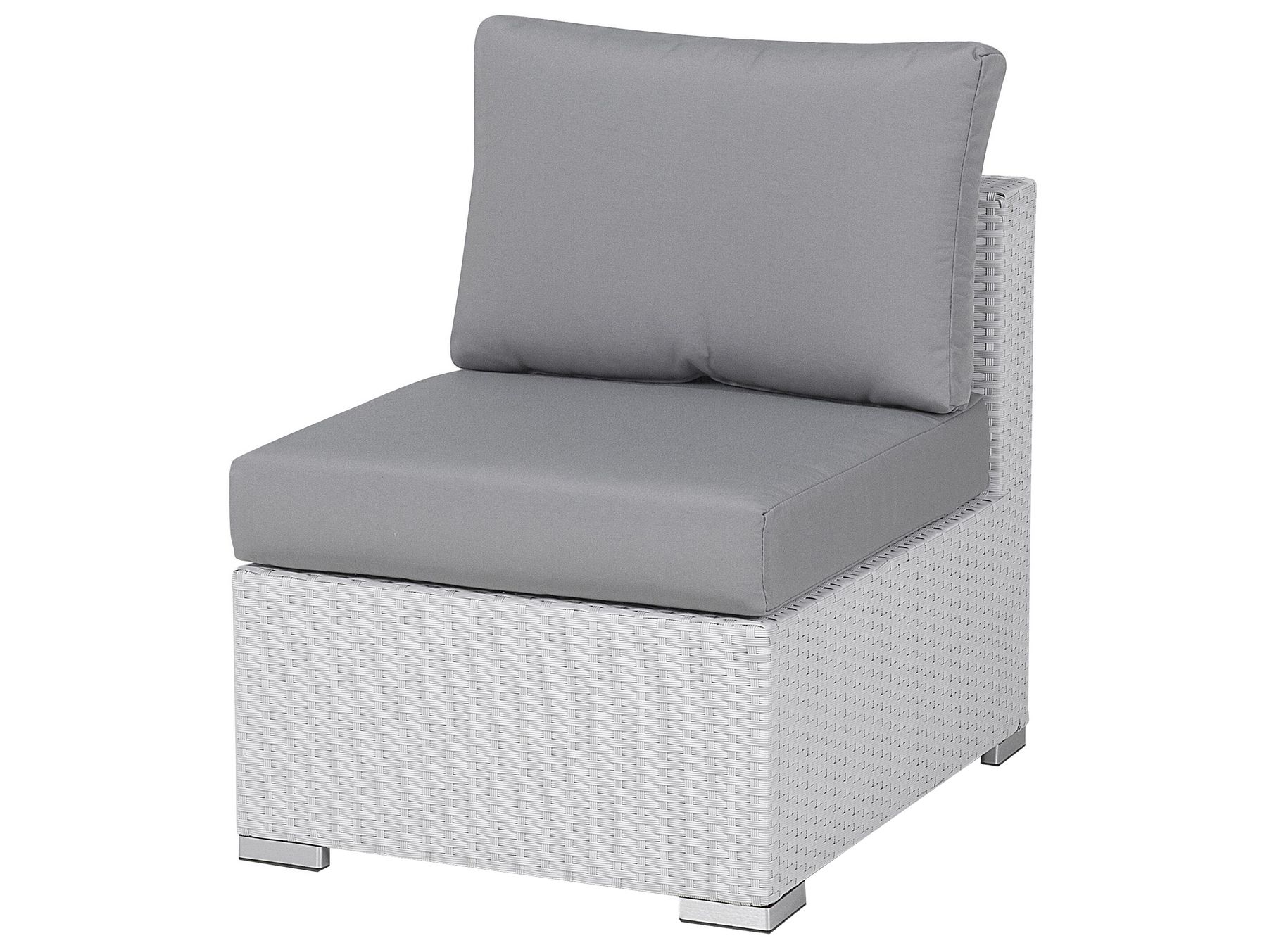 Garden Lounge Set with Table 8 Seater XXL Right Hand Modular PE Rattan White