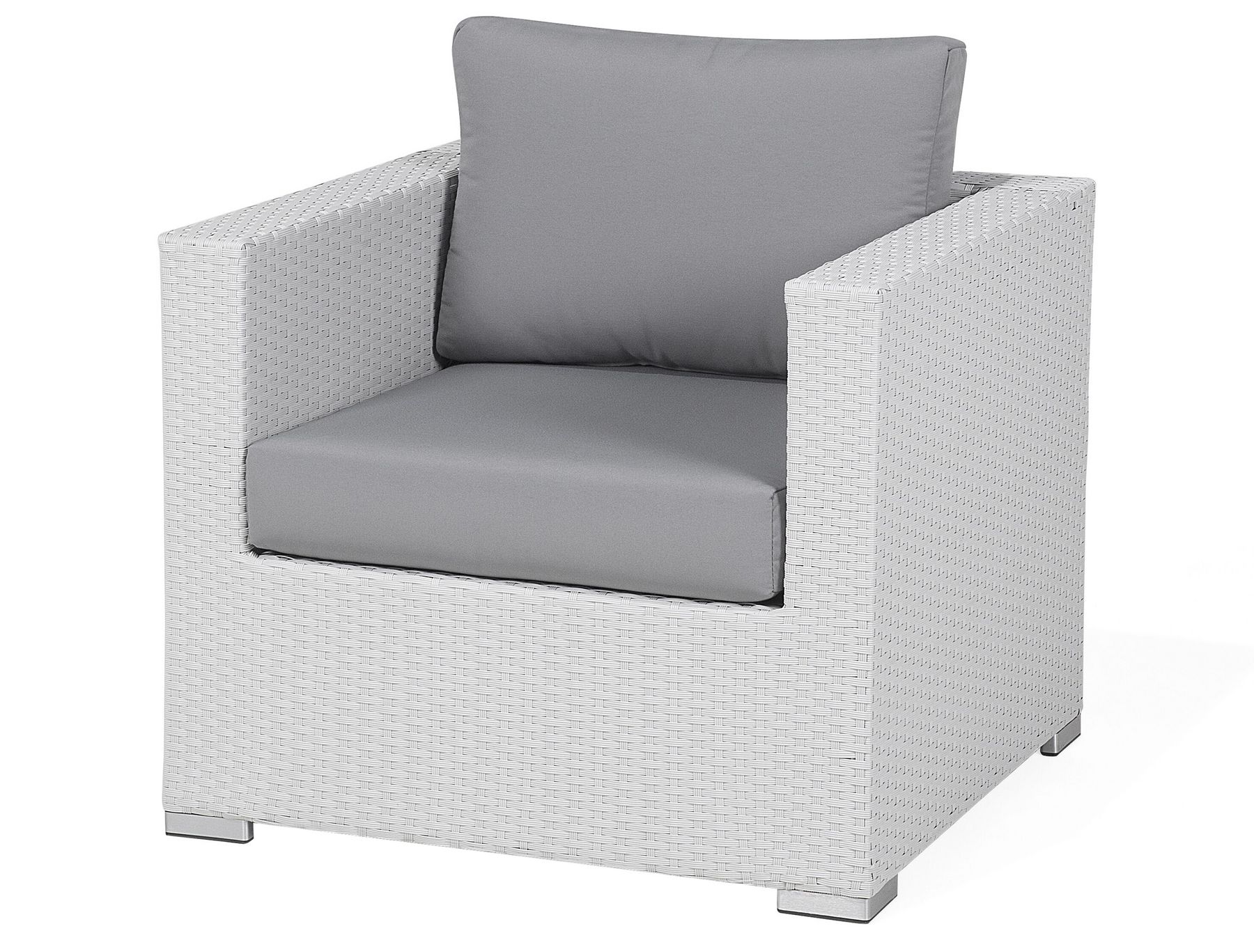 Garden Lounge Set with Table 8 Seater XXL Right Hand Modular PE Rattan White