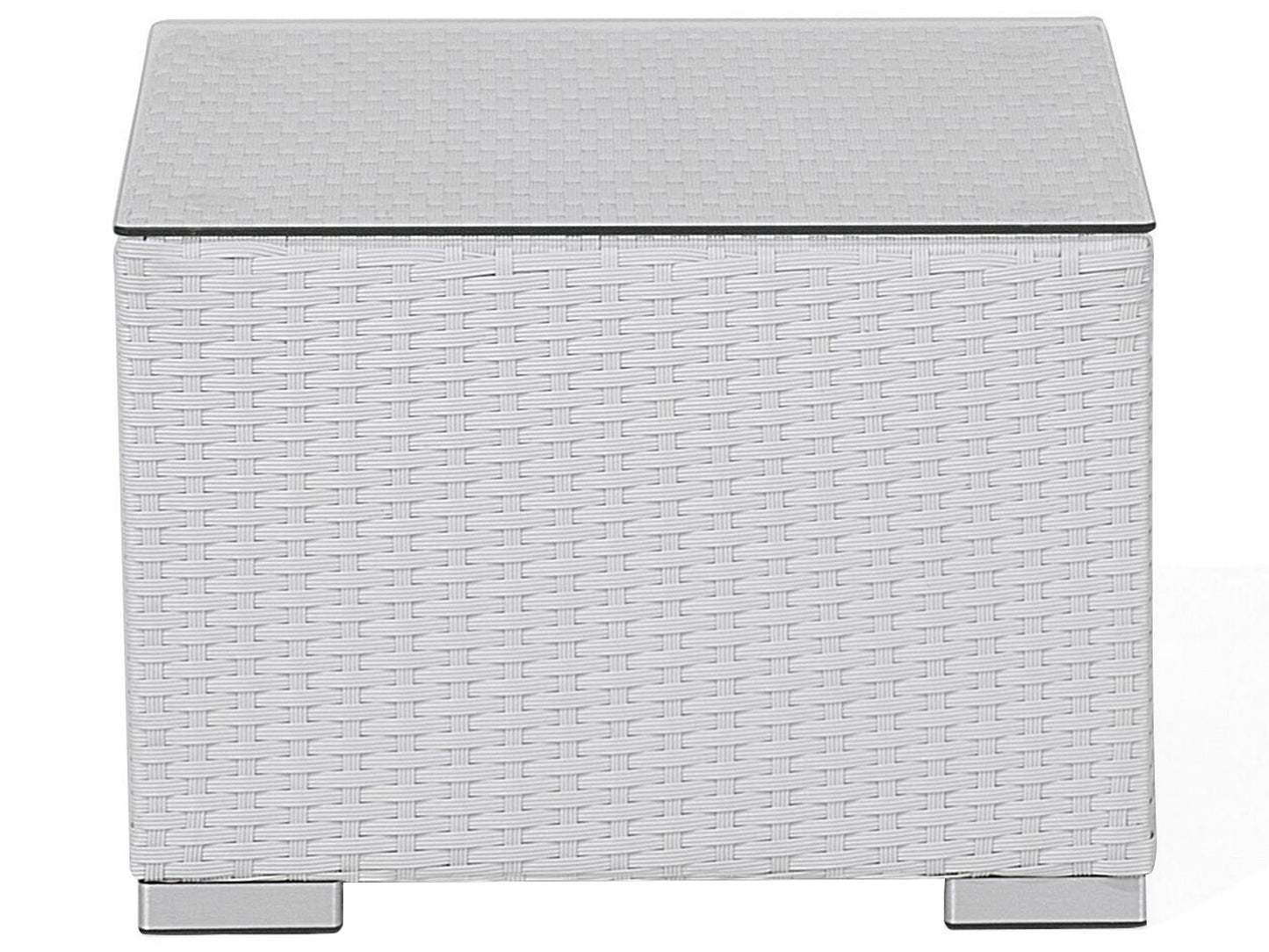 Garden Lounge Set with Table 8 Seater XXL Right Hand Modular PE Rattan White