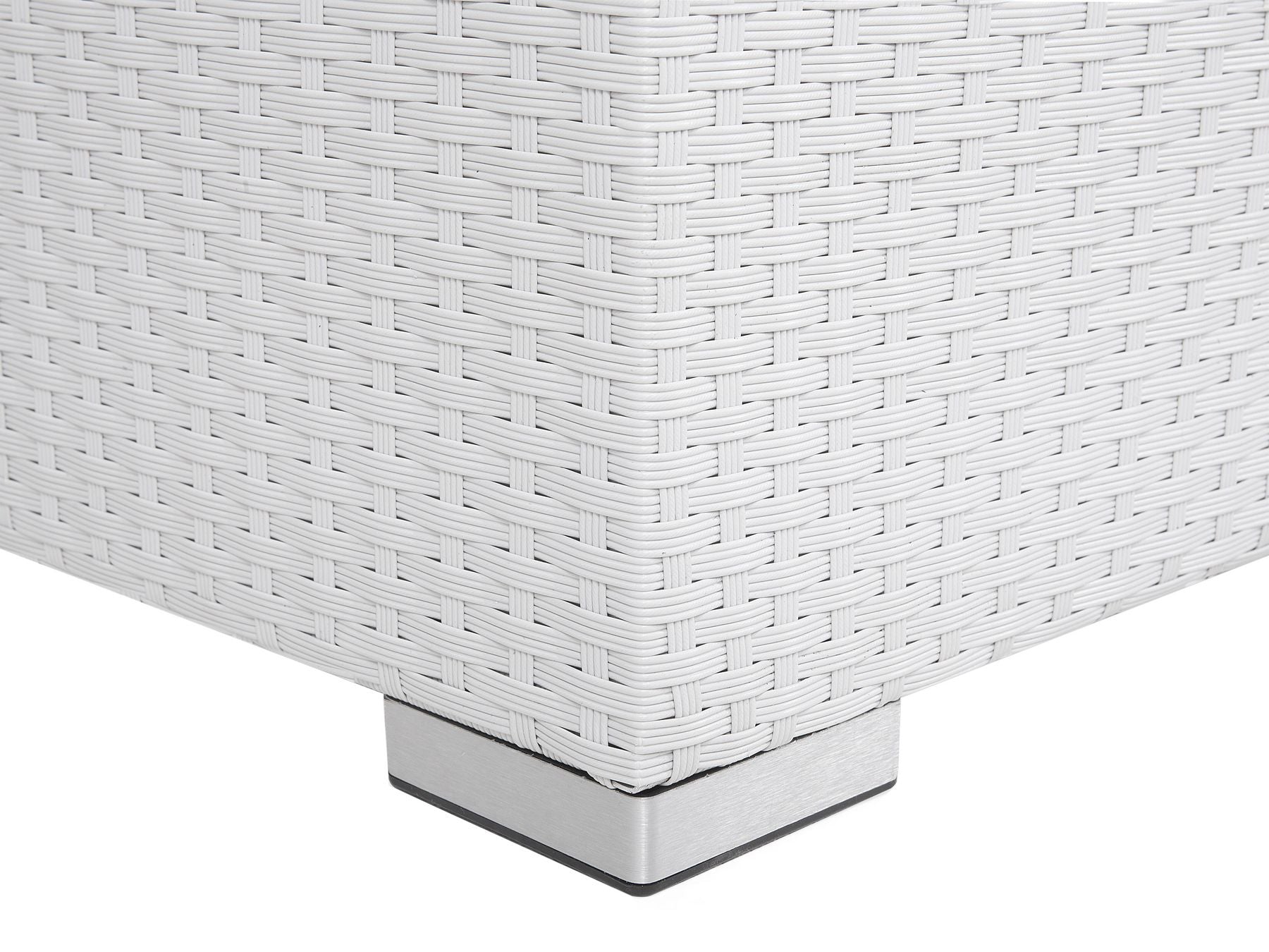 Garden Lounge Set with Table 8 Seater XXL Right Hand Modular PE Rattan White