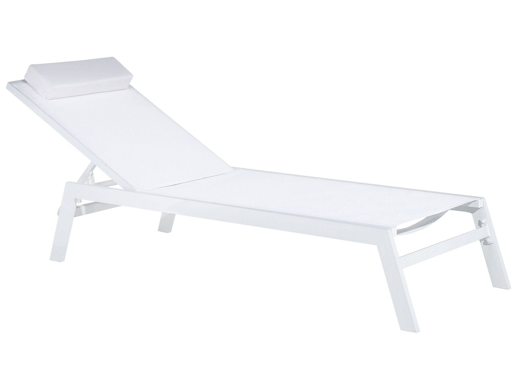 Aluminium Reclining Sun Lounger White CATANIA II