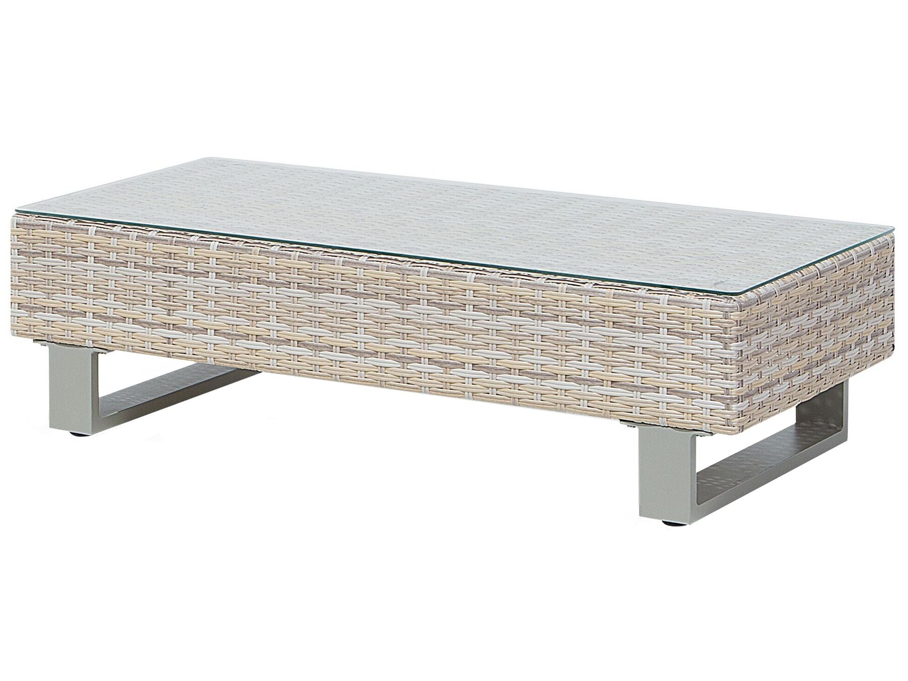 Garden Corner Sofa with Table 5 Seater Right Hand Rattan Grey
