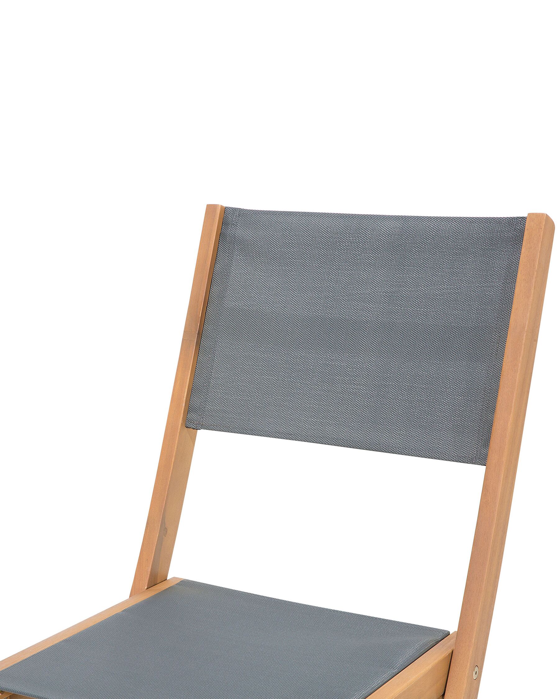 Set of 2 Garden Chairs CESANA Acacia Wood Light Brown
