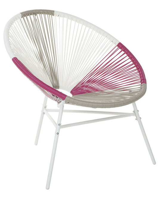 Garden Chair ACAPULCO PE Rattan Fuchsia Pink