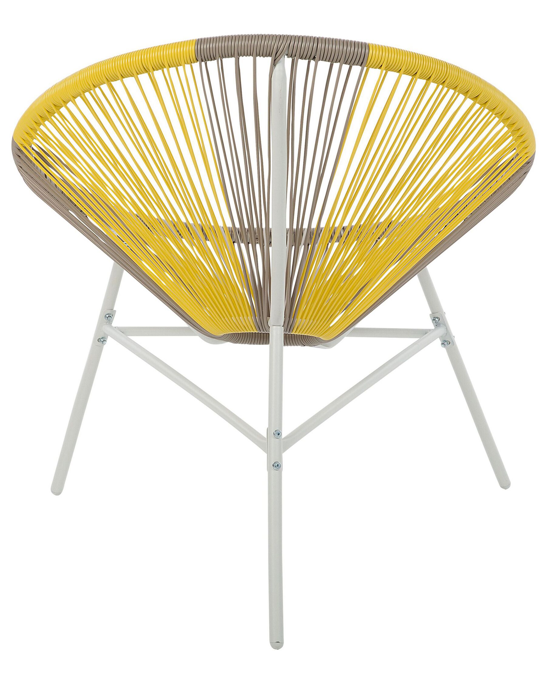 Set of 2 Garden Chairs Rattan Taupe