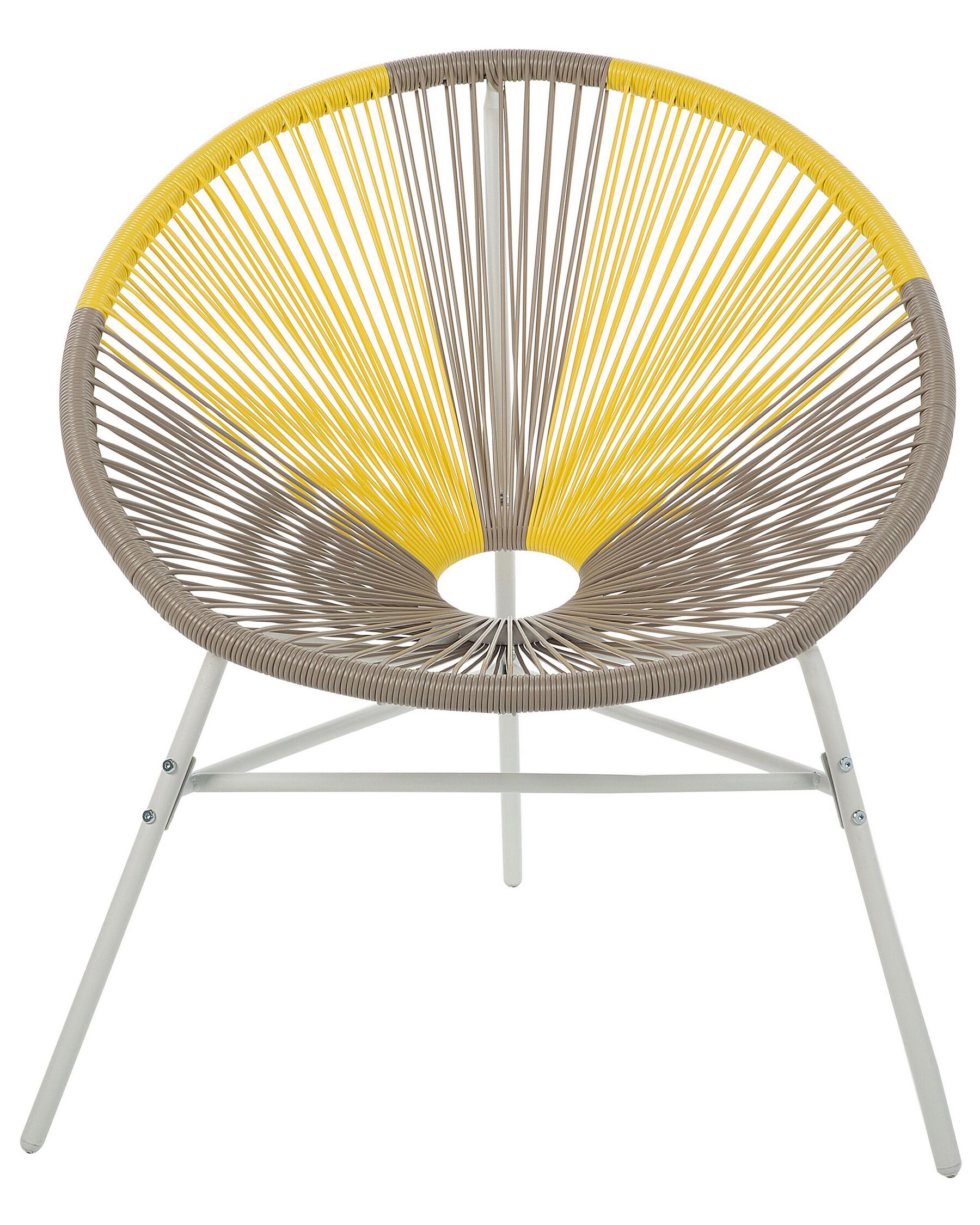 Set of 2 Garden Chairs Rattan Taupe
