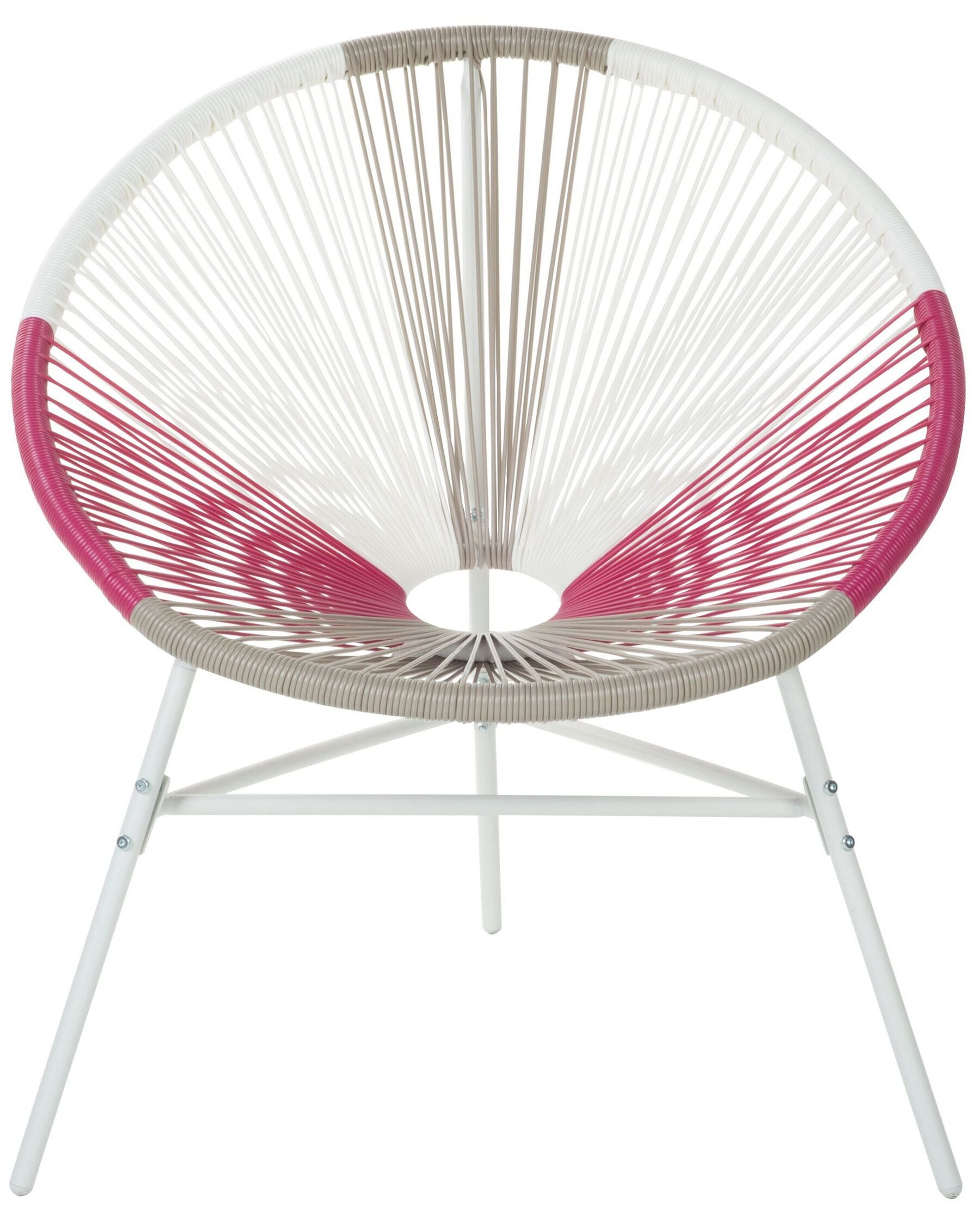 Set of 2 Garden Chairs ACAPULCO PE Rattan Fuchsia Pink
