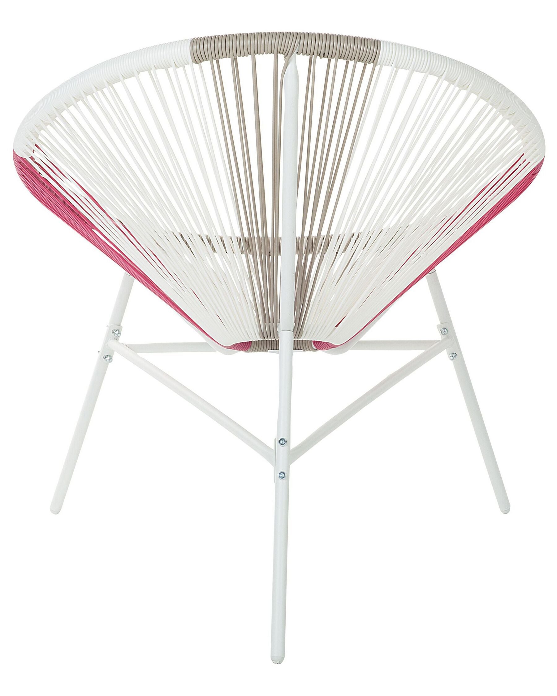 Set of 2 Garden Chairs ACAPULCO PE Rattan Fuchsia Pink