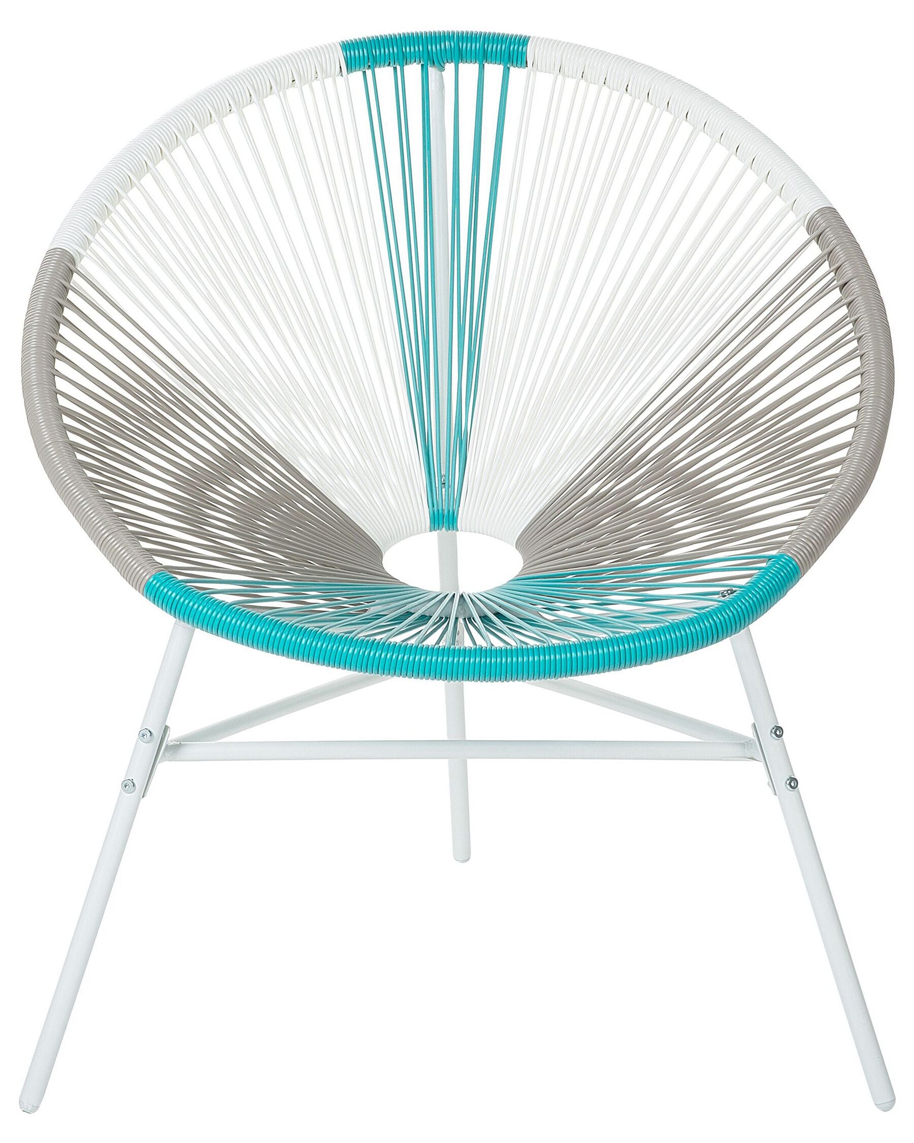 Set of 2 Garden Chairs ACAPULCO PE Rattan White