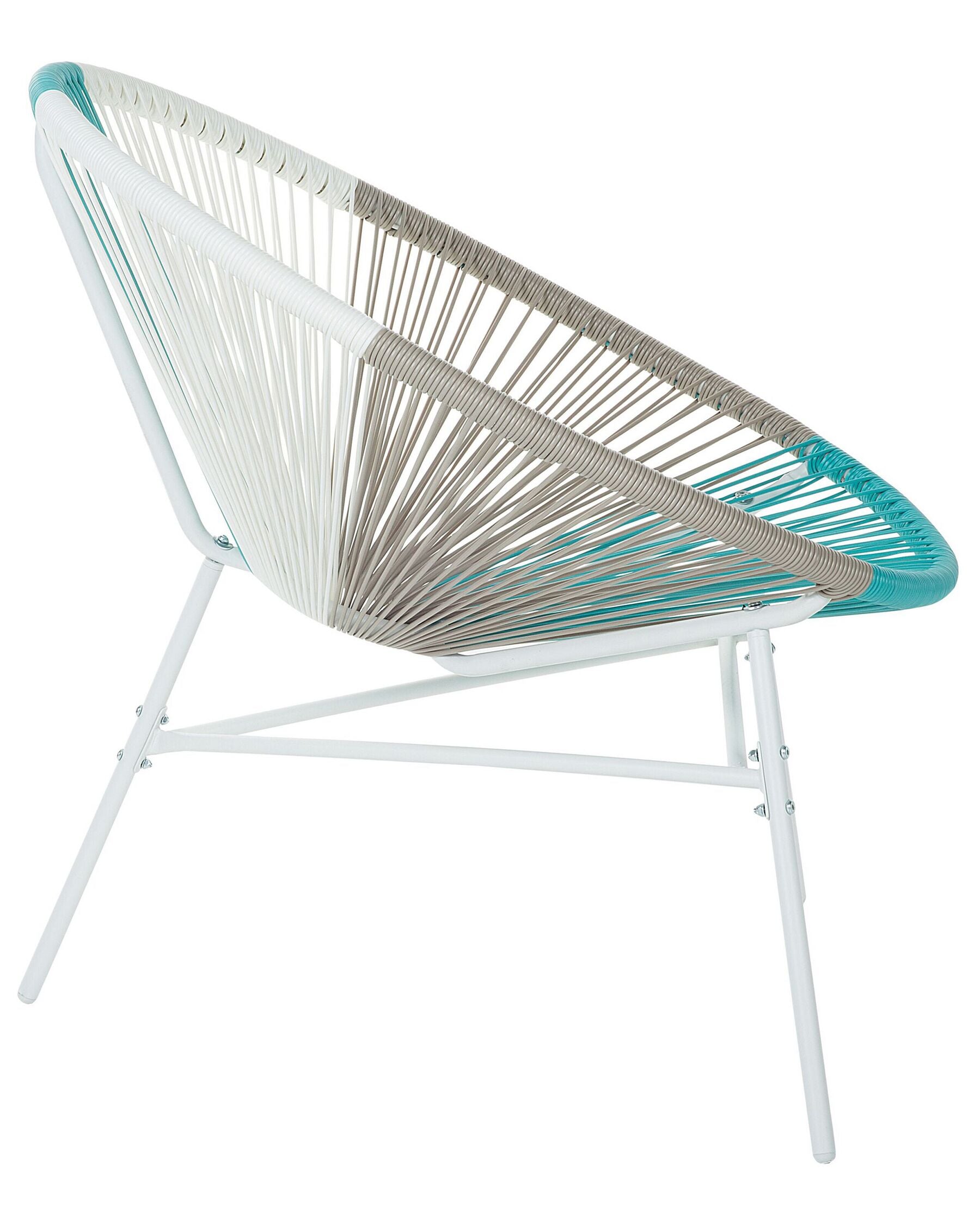Set of 2 Garden Chairs ACAPULCO PE Rattan White