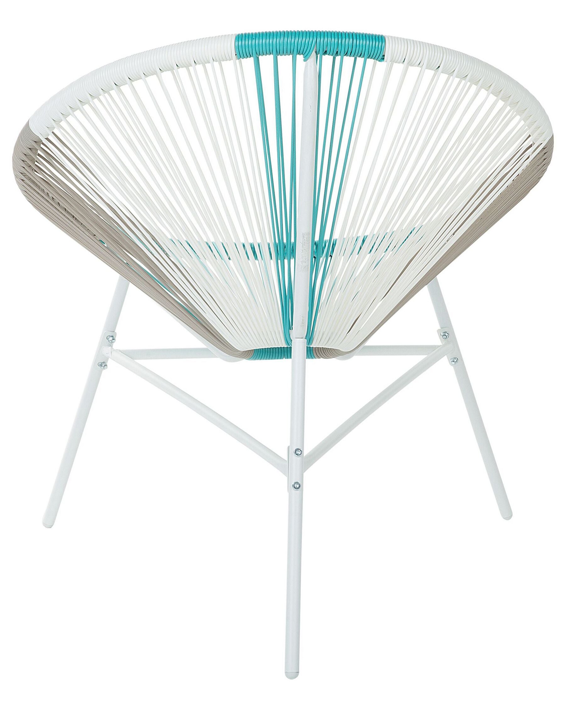 Set of 2 Garden Chairs ACAPULCO PE Rattan White