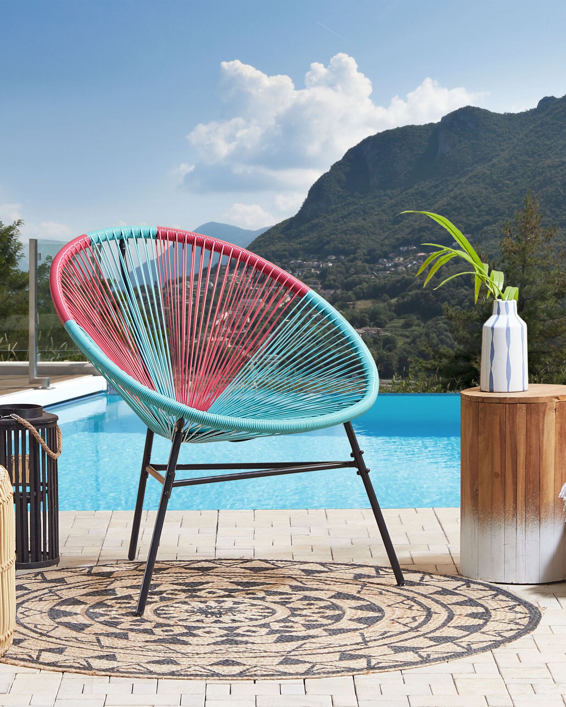 Garden Chair ACAPULCO PE Rattan Turquoise