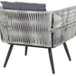 Garden Lounge Set with Table 4 Seater RAGUSA PE Rattan Grey