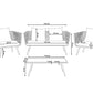 Garden Lounge Set with Table 4 Seater RAGUSA PE Rattan Grey