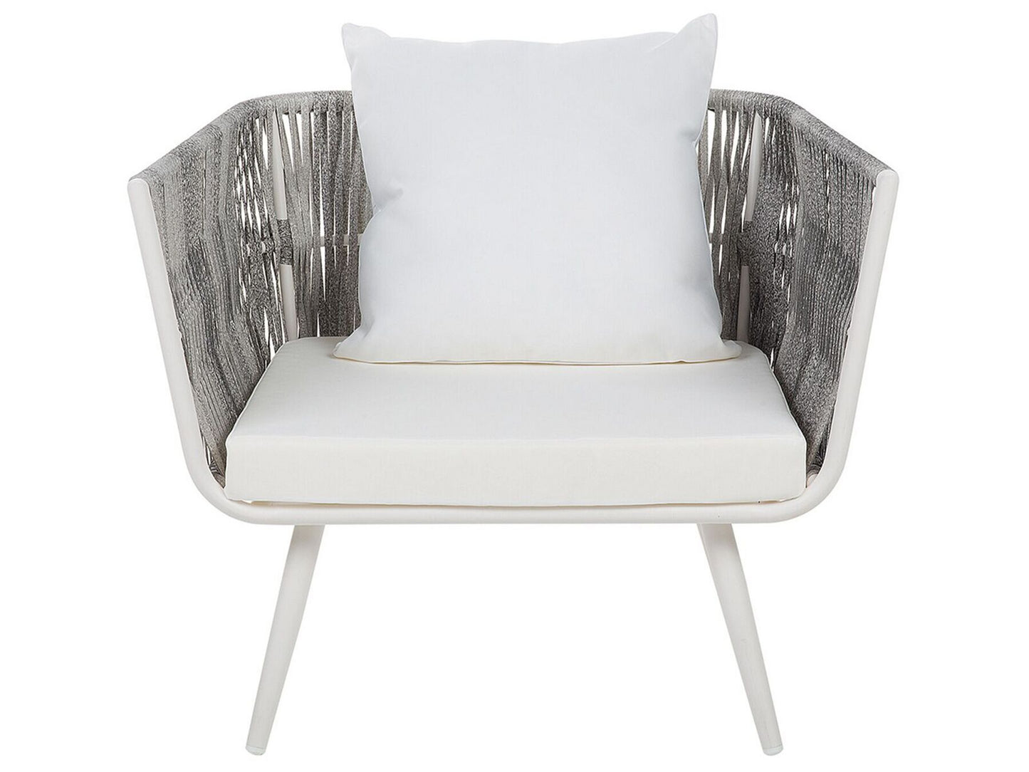 Garden Lounge Set with Table 4 Seater RAGUSA PE Rattan Off-White