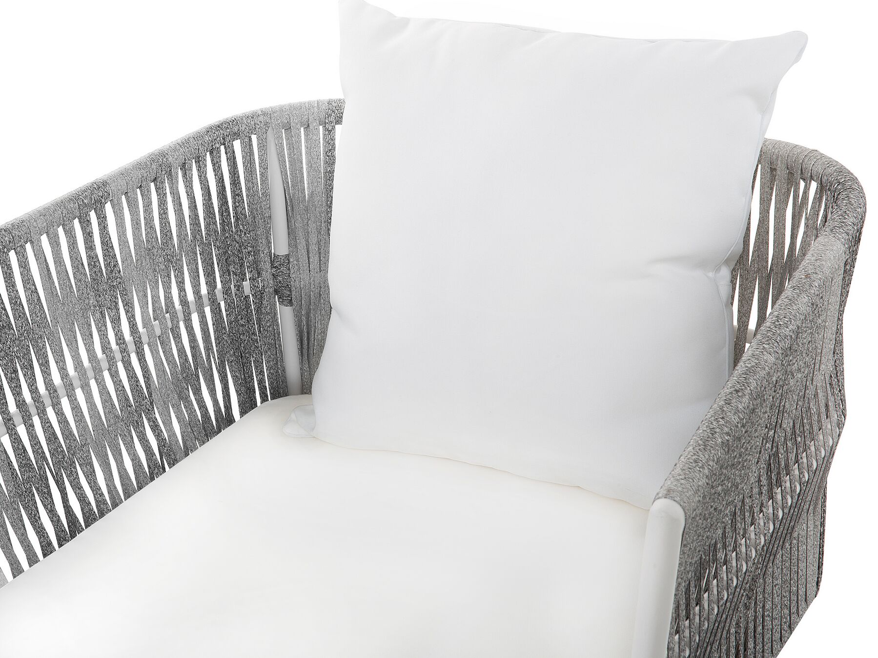 Garden Lounge Set with Table 4 Seater RAGUSA PE Rattan Off-White