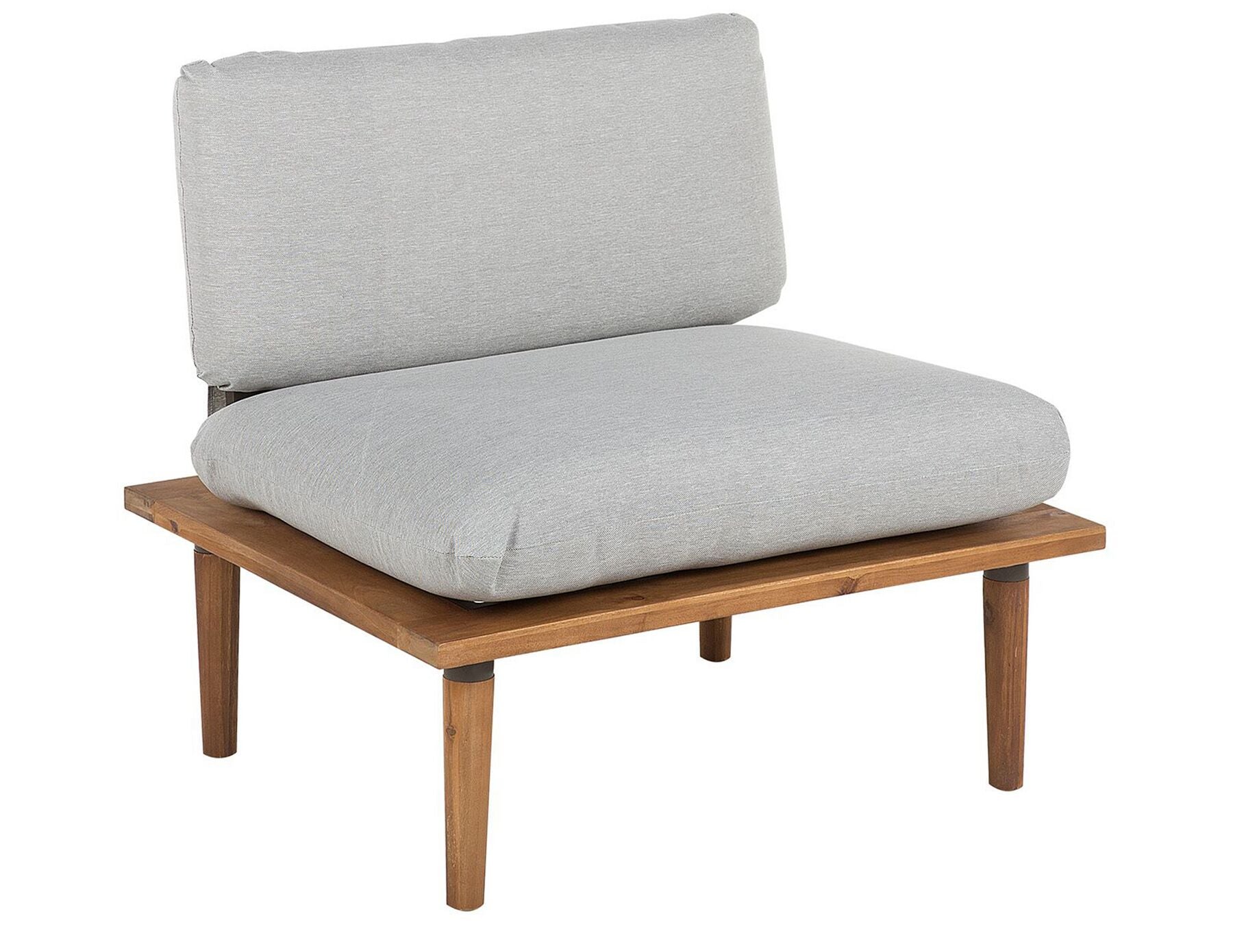 Garden Lounge Set with Table 4 Seater FRASCATI Modular Certified Acacia Wood Light Grey