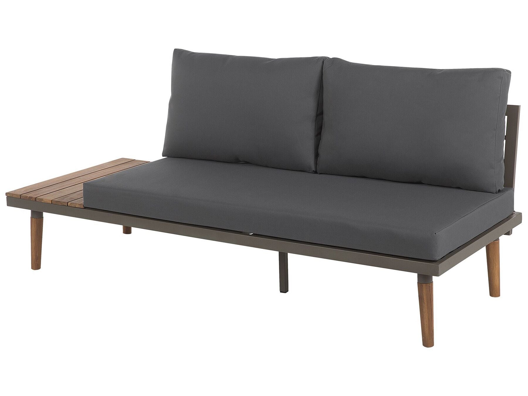 Garden Corner Sofa with Table 5 Seater CORATO Acacia Wood Grey