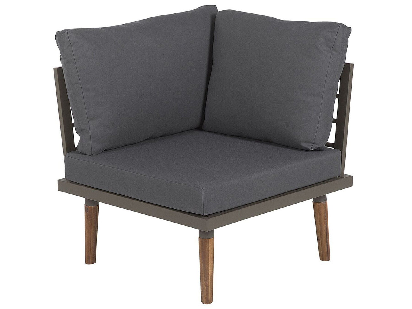 Garden Corner Sofa with Table 5 Seater CORATO Acacia Wood Grey