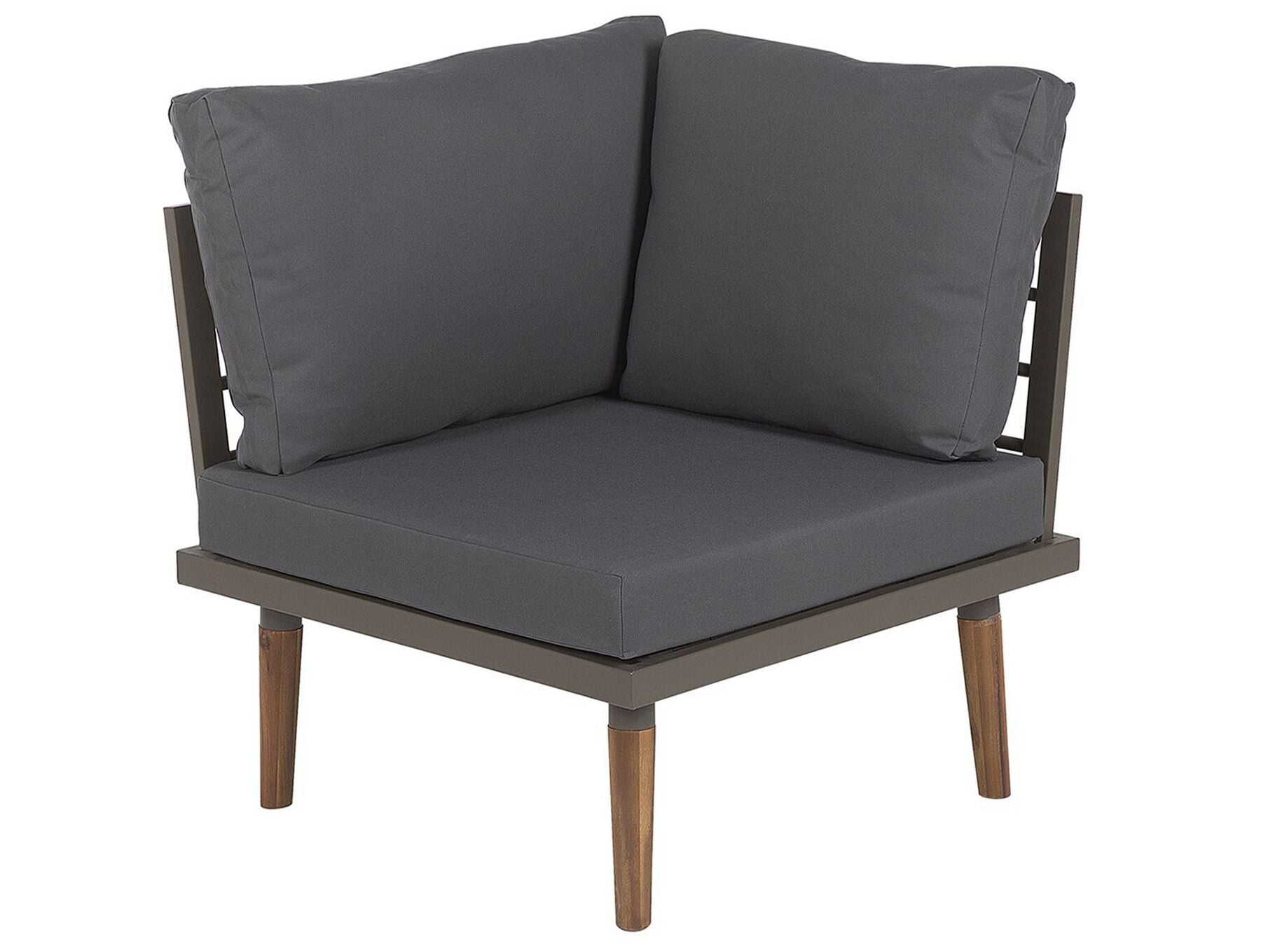 Garden Corner Sofa with Table 5 Seater CORATO Acacia Wood Grey