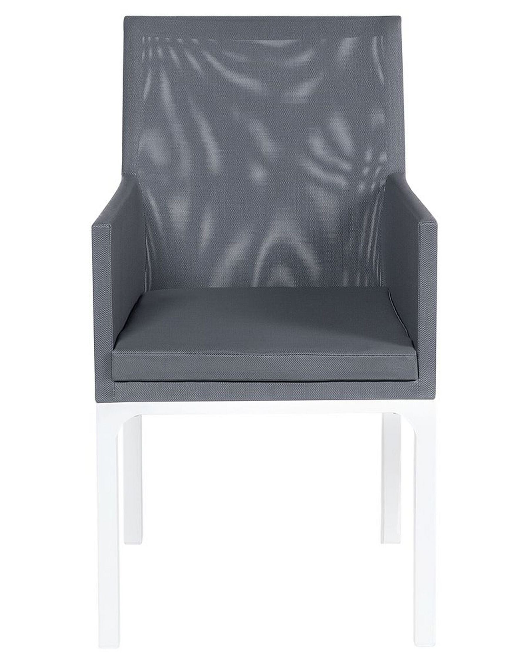 Set of 2 Garden Chairs with Cushions BACOLI Fabric Dark Grey
