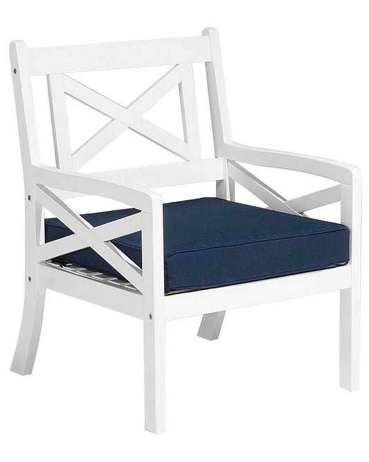 Garden Chair BALTIC Acacia Wood Navy Blue