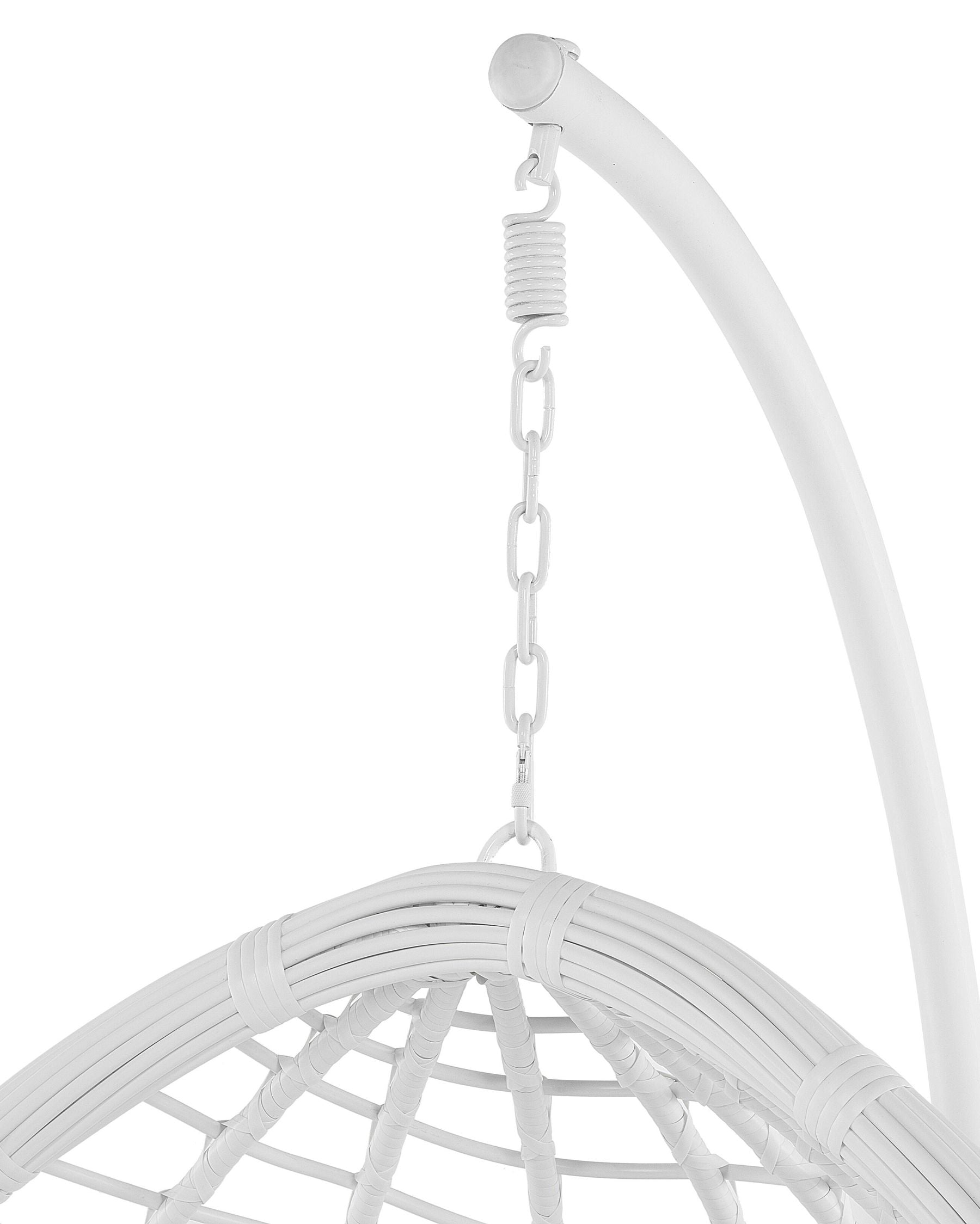 Hanging Chair with Stand FANO PE Rattan White