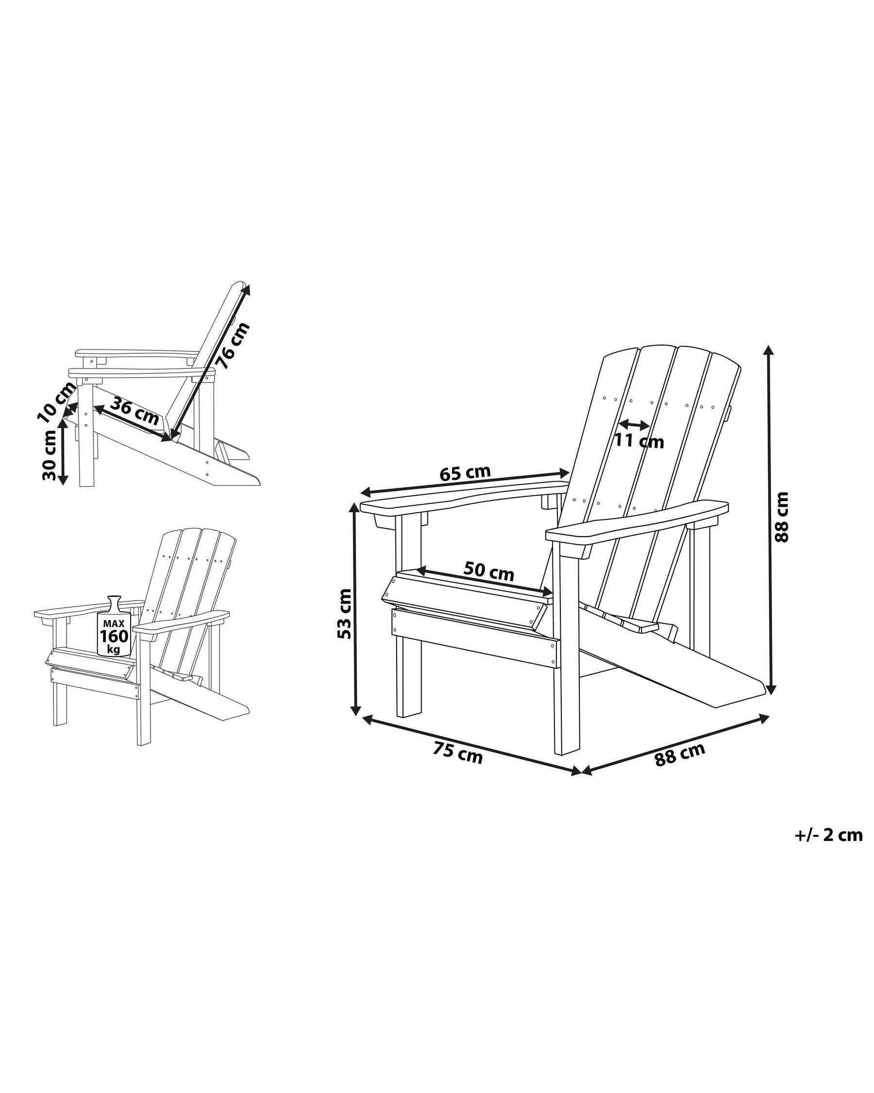 Garden Chair ADIRONDACK Yellow