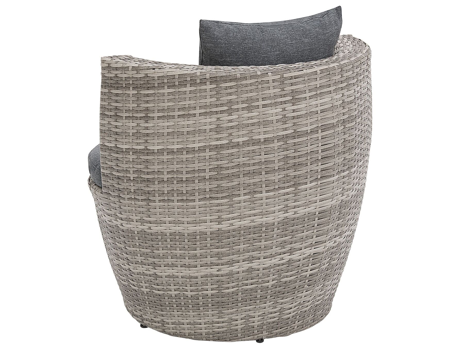 Bistro Set with Cushions CAPRI PE Rattan Grey