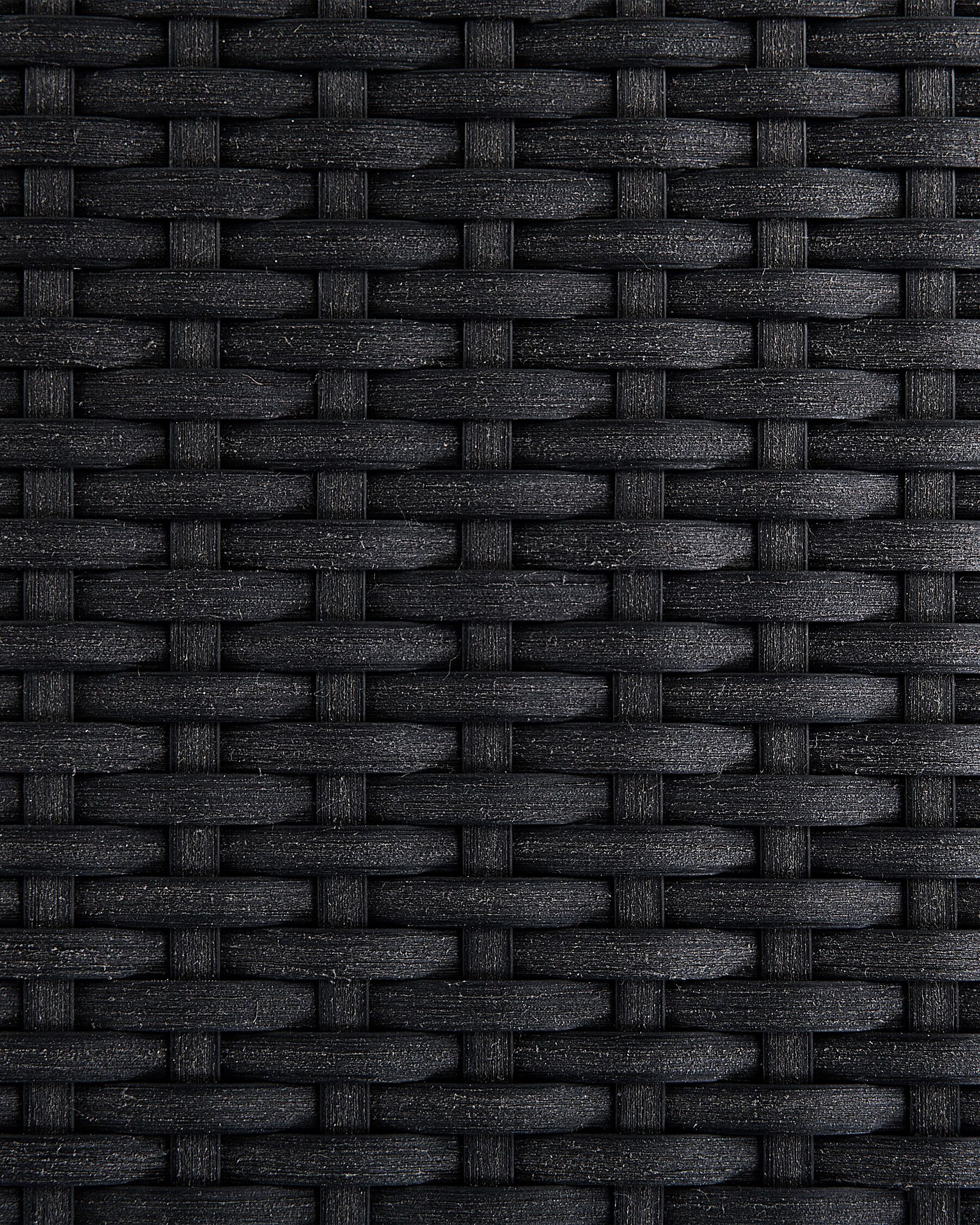 Set of 2 Garden Chairs GROSSETO PE Rattan Black