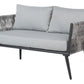 Garden Lounge Set with Table 4 Seater PREVEZA PE Rattan Grey